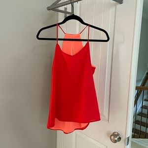 NWT Dex Reversible Top in Red and Coral. Size Small